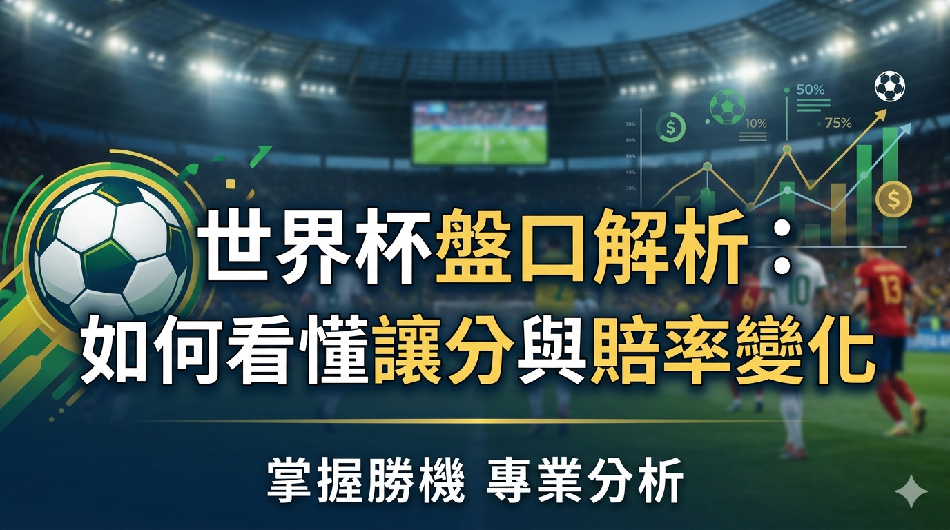 世界杯盤口解析：如何看懂讓分與賠率變化